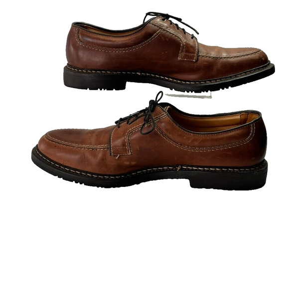 Allen Edmonds Oxford Men's Wilbert Size 11.5 C Split Toe Comfort Shoe Brown USA - Picture 6 of 12